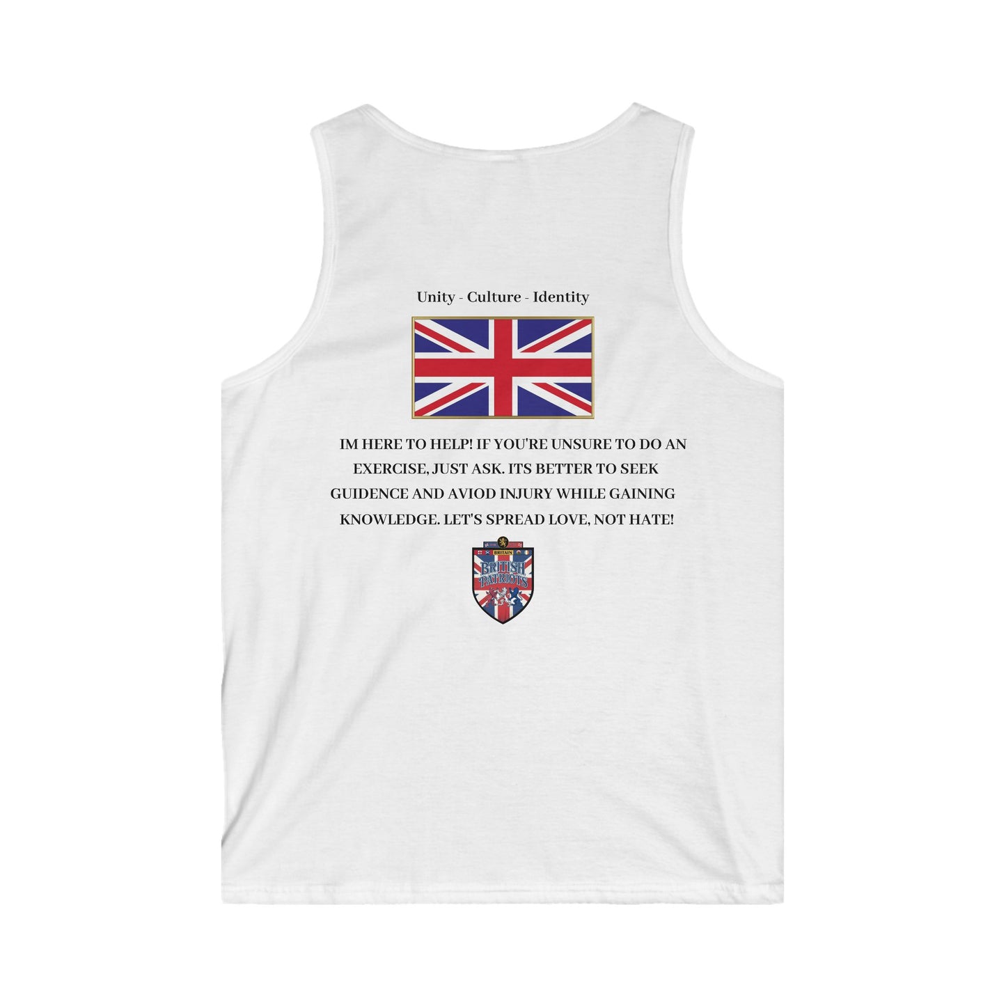 Union Jack Motivational Tank Top — "Unity Culture Identity"