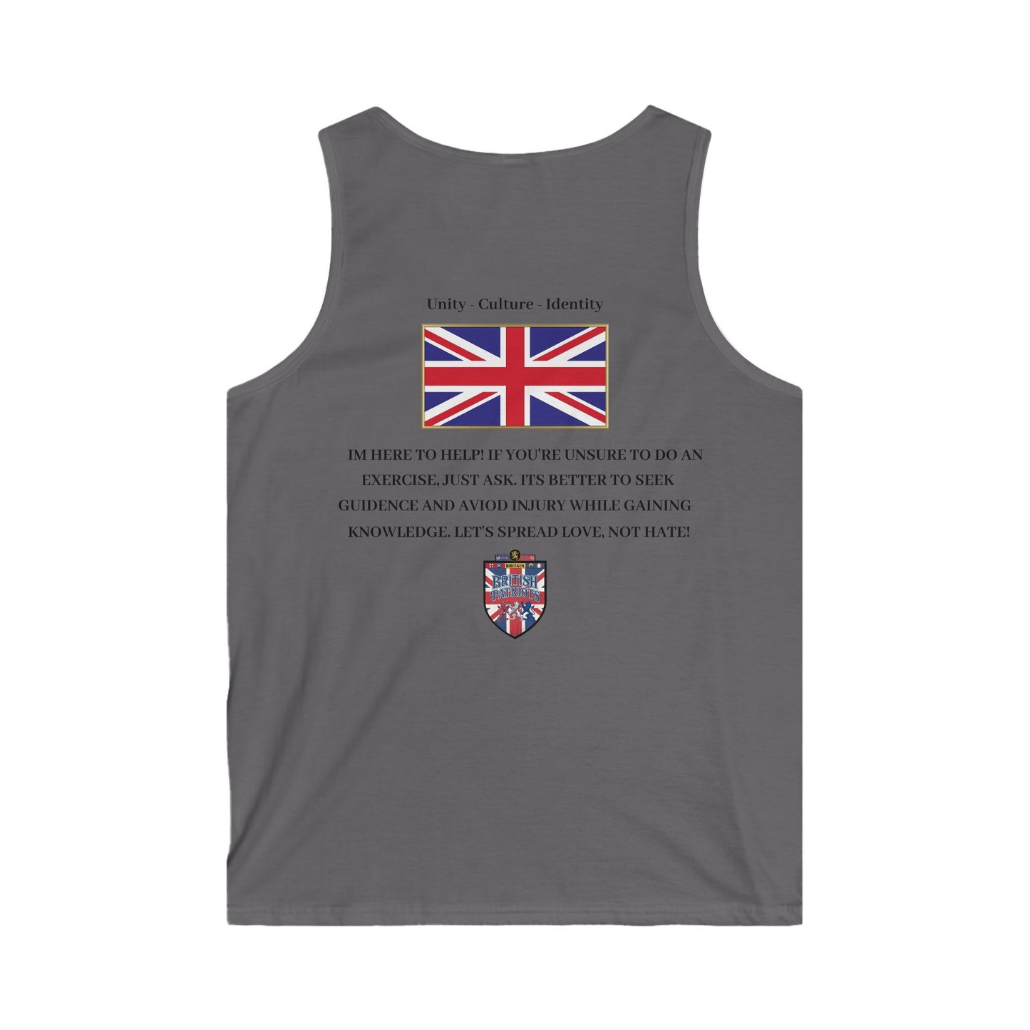 Union Jack Motivational Tank Top — "Unity Culture Identity"