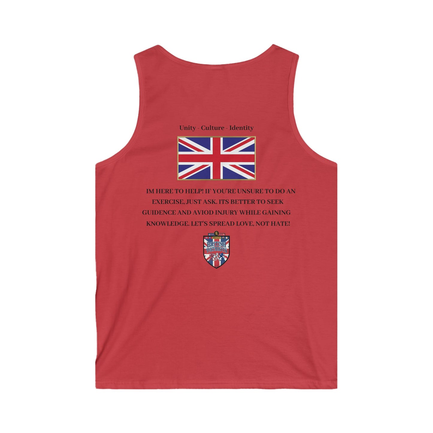 Union Jack Motivational Tank Top — "Unity Culture Identity"
