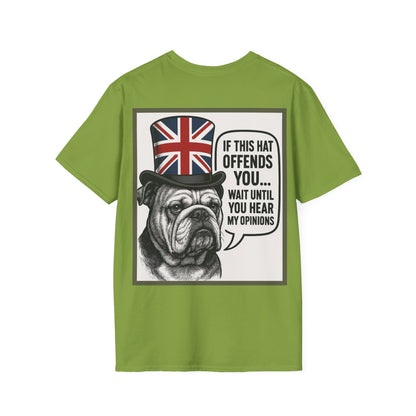 Bulldog with Union Jack Hat T-Shirt