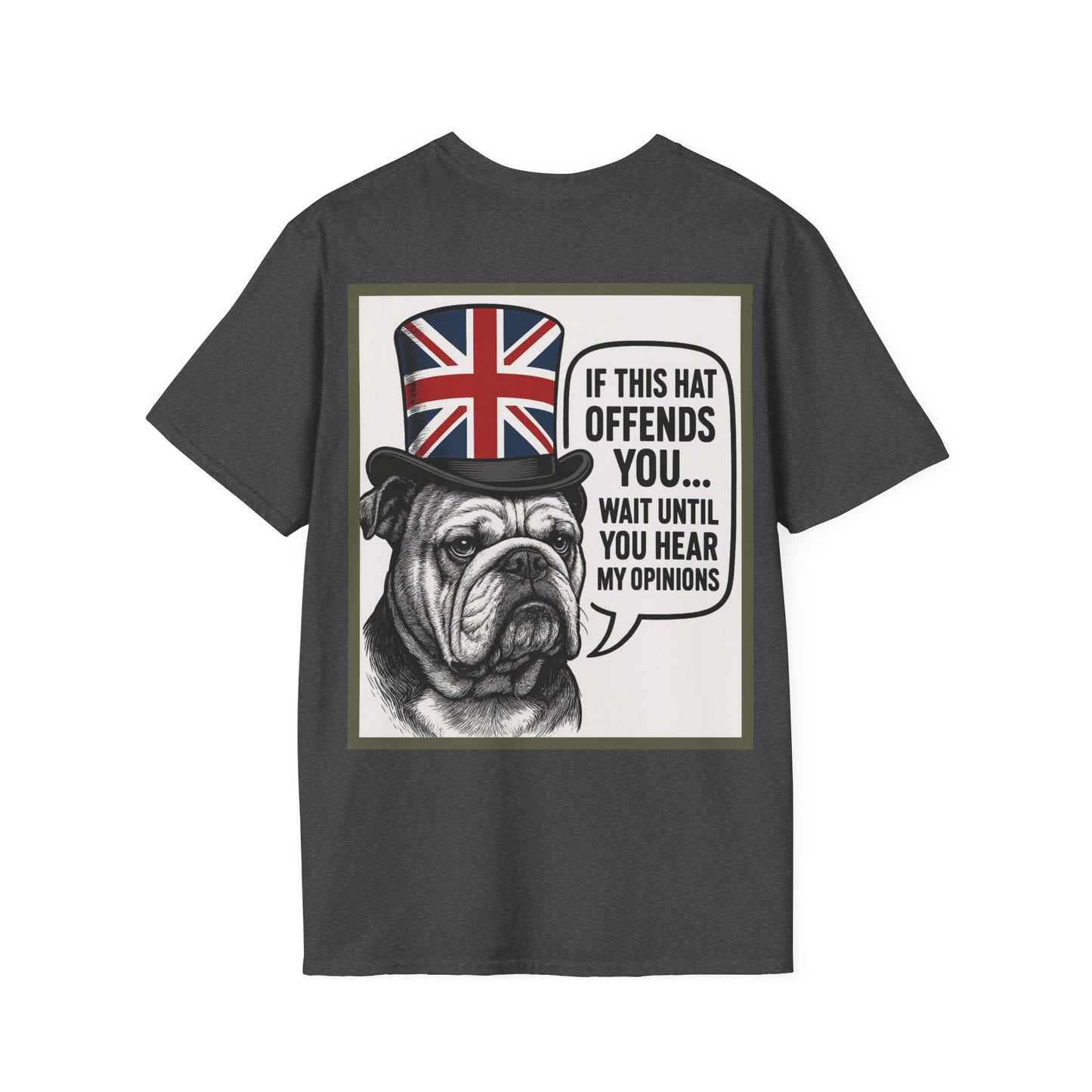 Bulldog with Union Jack Hat T-Shirt