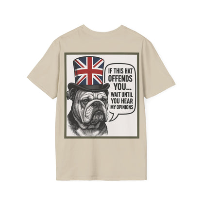 Bulldog with Union Jack Hat T-Shirt