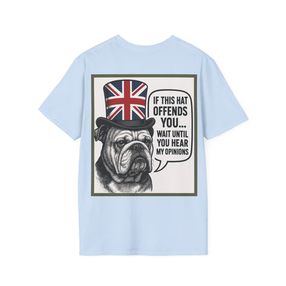 Bulldog with Union Jack Hat T-Shirt