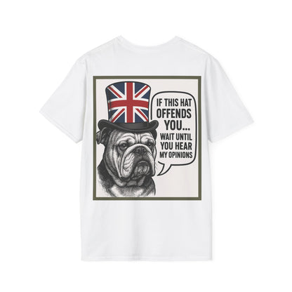 Bulldog with Union Jack Hat T-Shirt