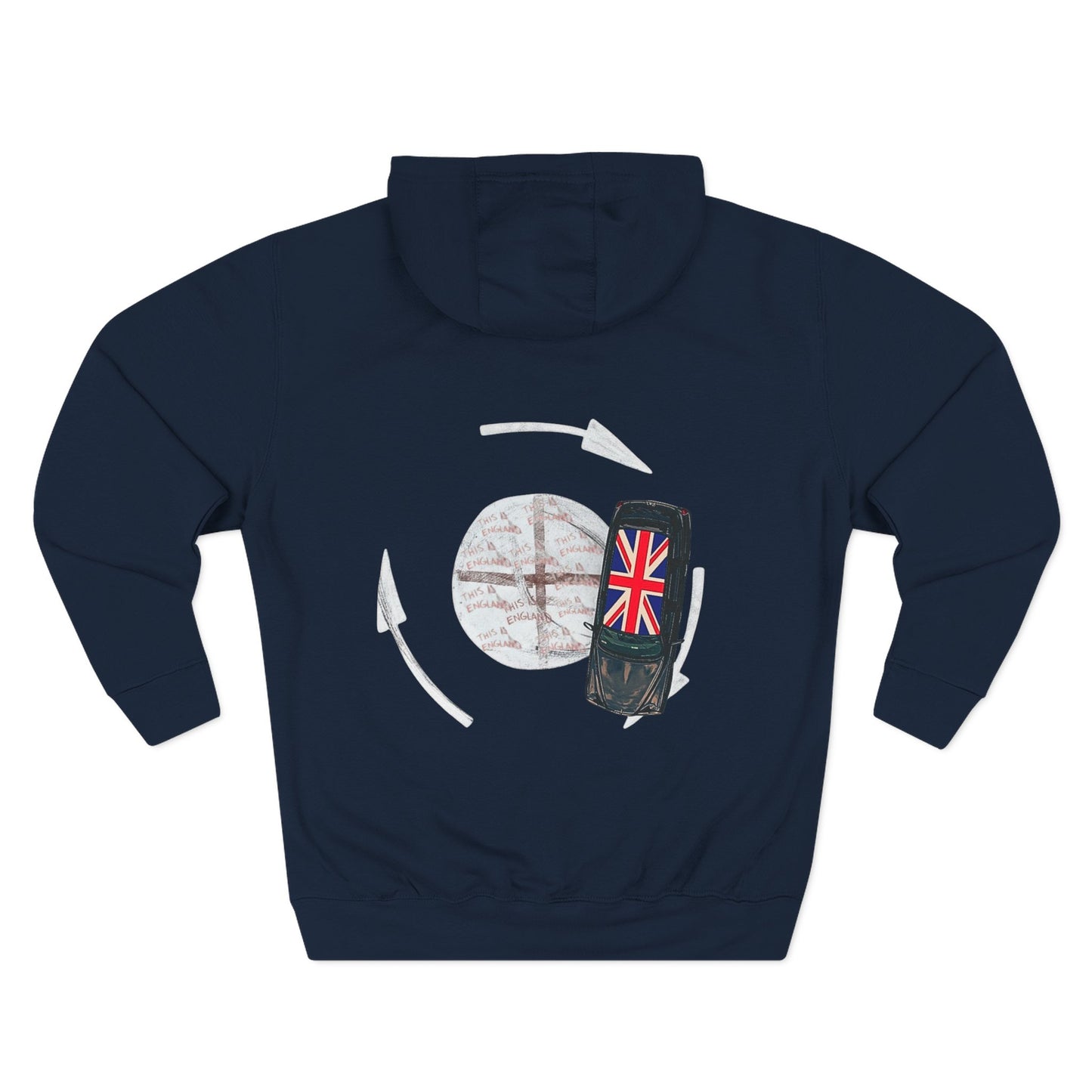 Roundabout Retro British Patriots Graphic Fleece Hoodie