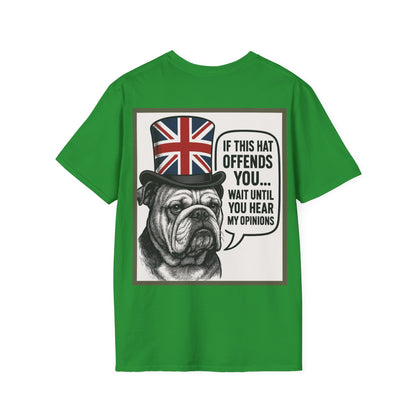 Bulldog with Union Jack Hat T-Shirt