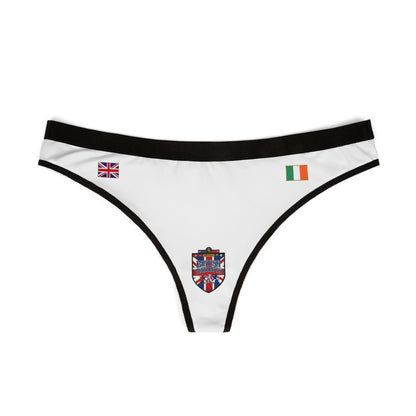 White Flag Accent Thong with Ireland & UK Flags