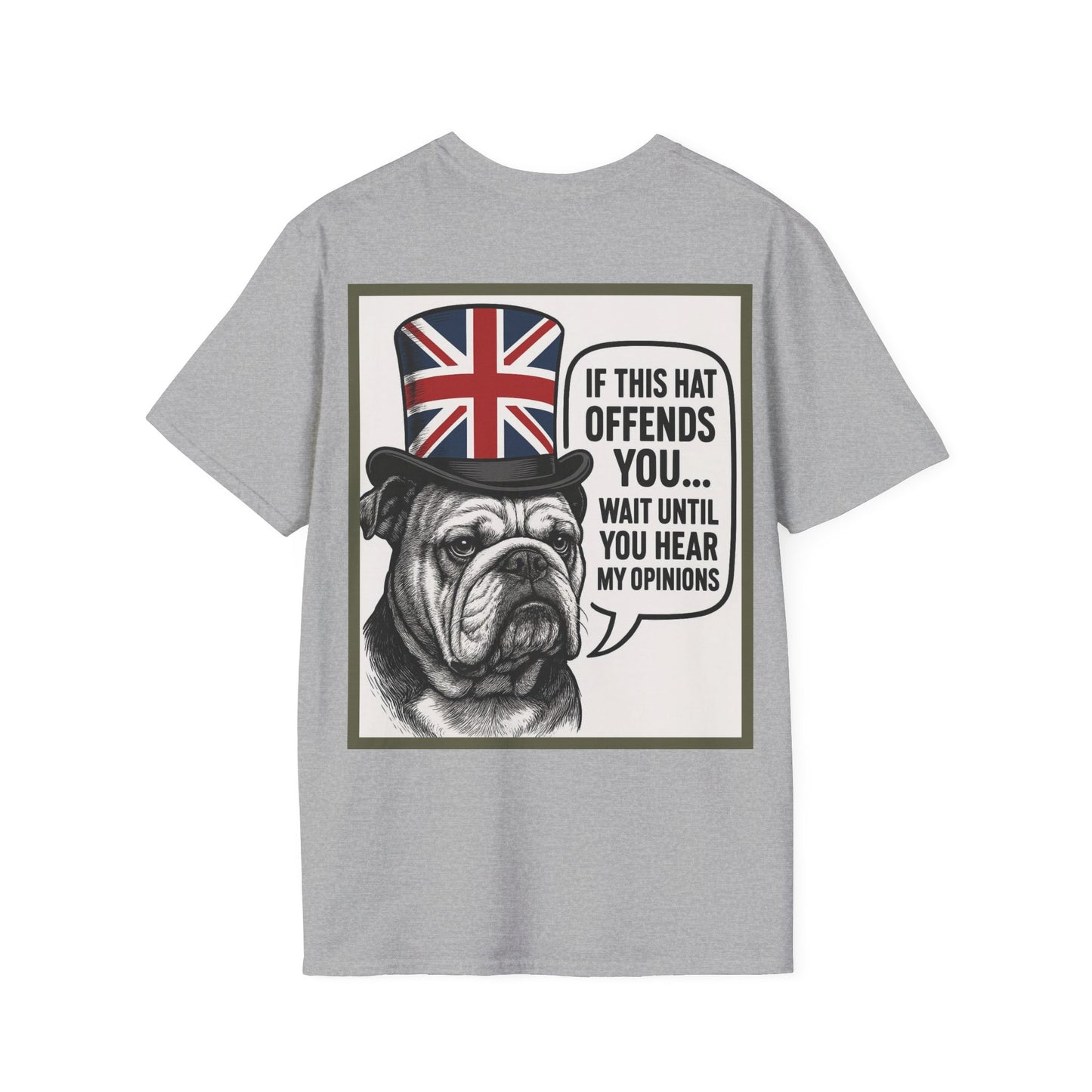 Bulldog with Union Jack Hat T-Shirt