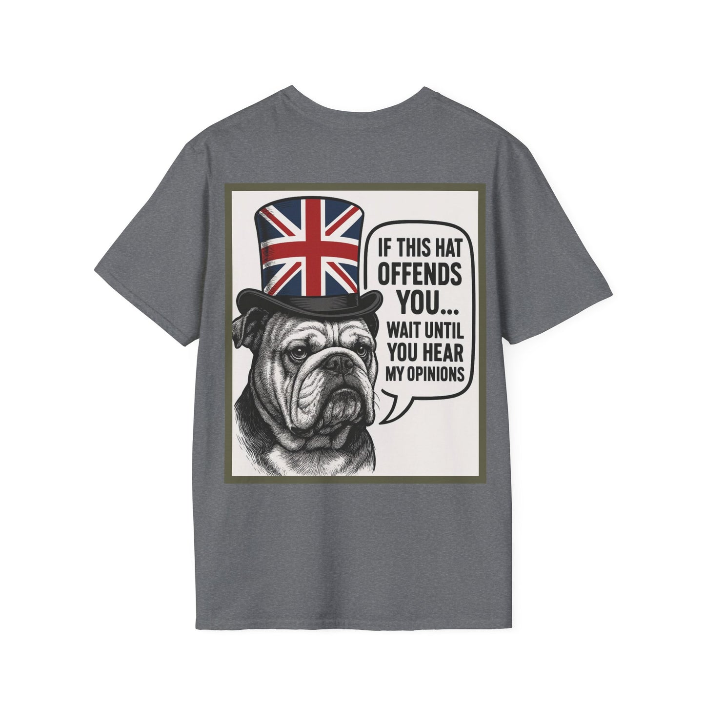 Bulldog with Union Jack Hat T-Shirt
