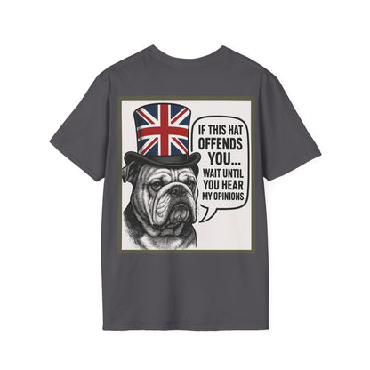 Bulldog with Union Jack Hat T-Shirt